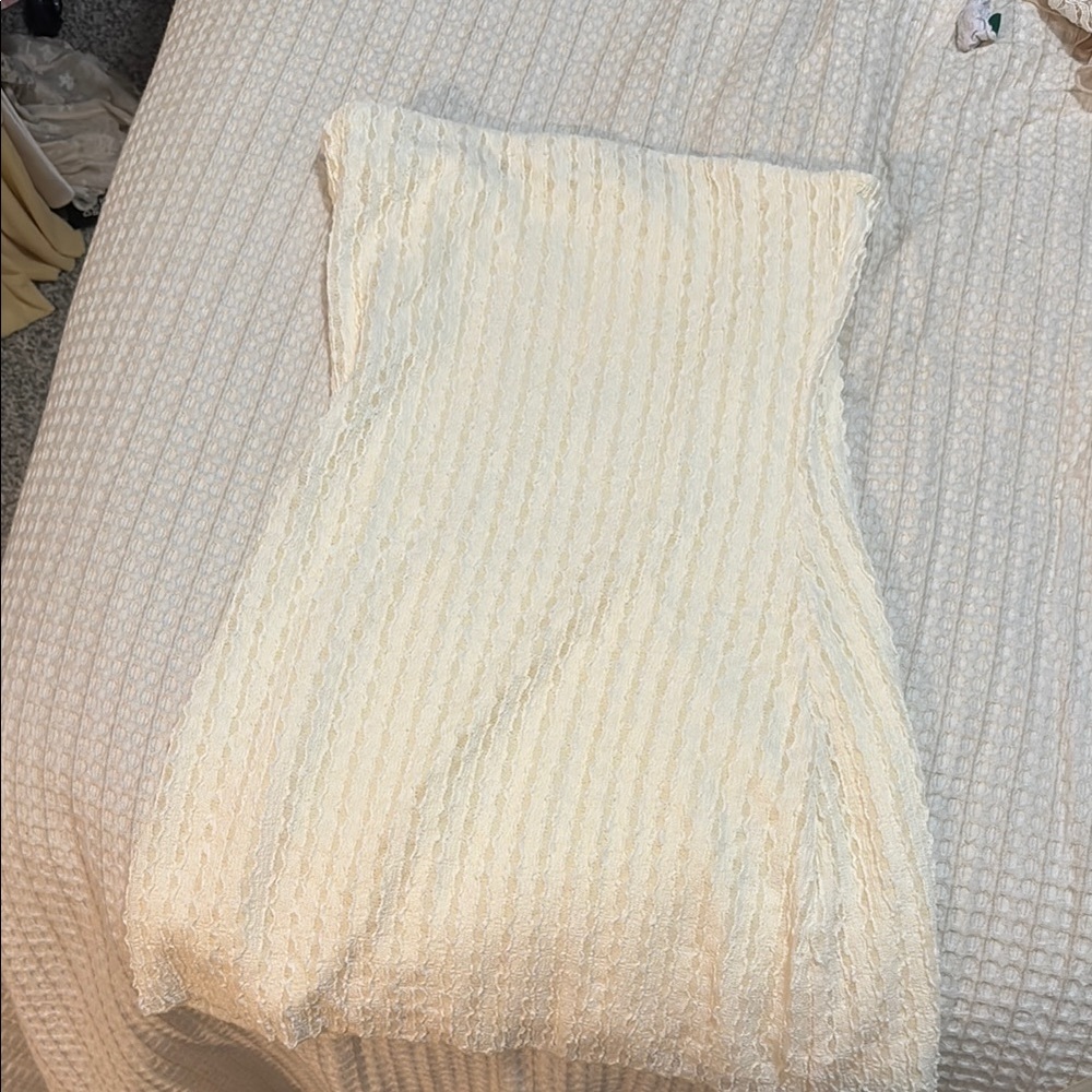 Peppermayo Cream Textured Dress